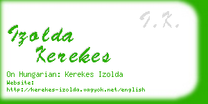 izolda kerekes business card